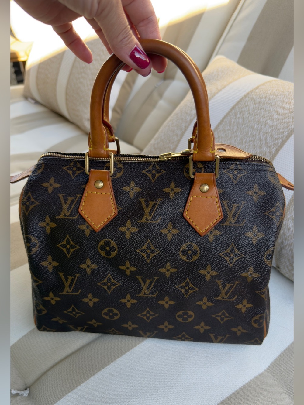 Louis Vuitton Speedy 25 Monogram Canvas Lock Key Dust Bag Insert Organizer AUTH! - Picture 2 of 16